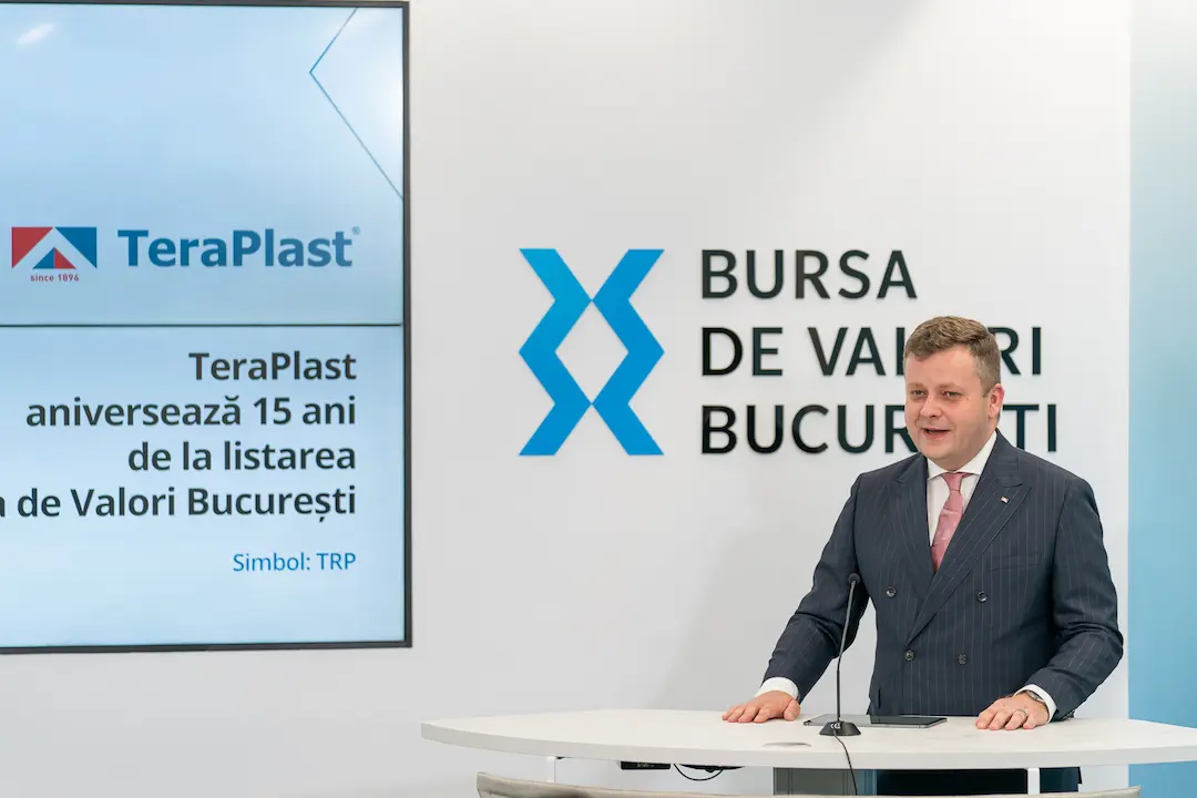 TeraPlast, unul dintre cele mai mari grupuri antreprenoriale românești, aniversează 15 de ani de la listarea la Bursa de Valori București